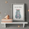 Poster Kinderzimmer Nashorn