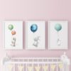 Poster-für-das-Kinderzimmer-Hasen-Rosa
