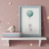 Wandbilder Kinderzimmer Hase pink