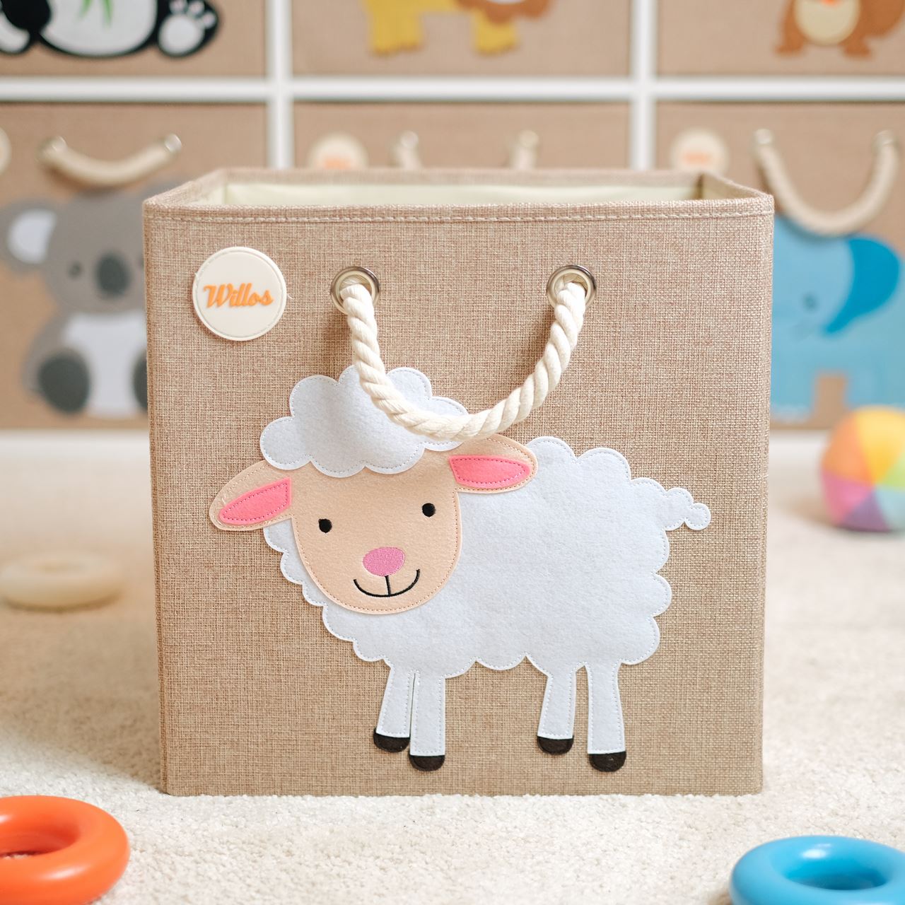 Aufbewahrungsbox Kinder Zimmer/Spielzeug Korb LuckySign-Care Schaf 