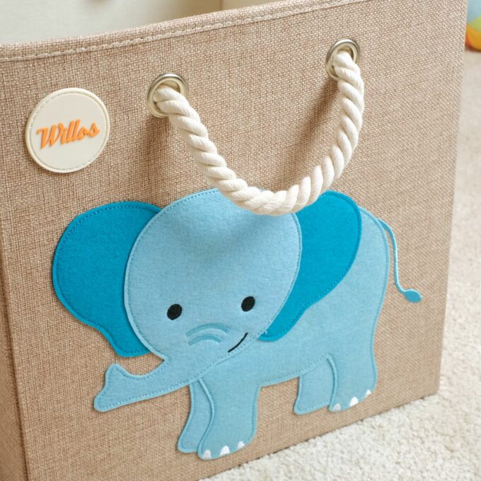 Spielzeugbox-mit-Griff-Elefant